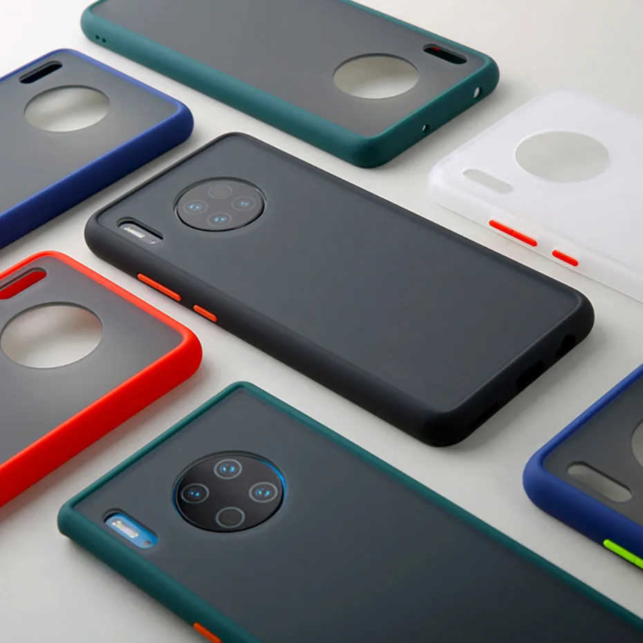 Защитный матовый чехол для Huawei Mate 30 Mate30 Pro P30 Lite P20 Plus Y6 Y9 Y7 Prime 2019 Nova 5 5i 4E