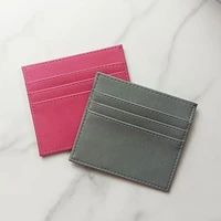 simple 7 card slots card holder simplicity solid color pu card holder trendy classic multi layer ultra thin practical coin purse