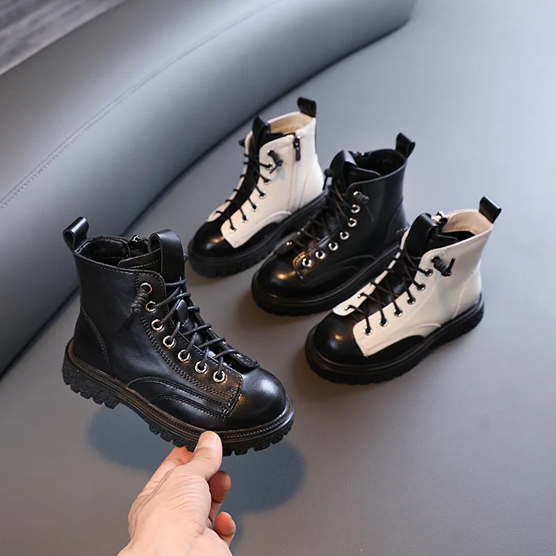 

Winter Girls' Cashmere Martin Boots Soft Sole Short Boots Children's Shoes