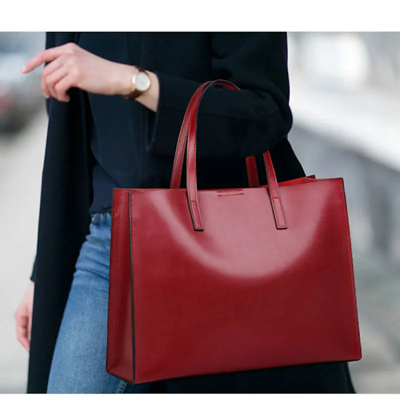 Сумка из натуральной кожи Высококачественная деловая сумка Большая