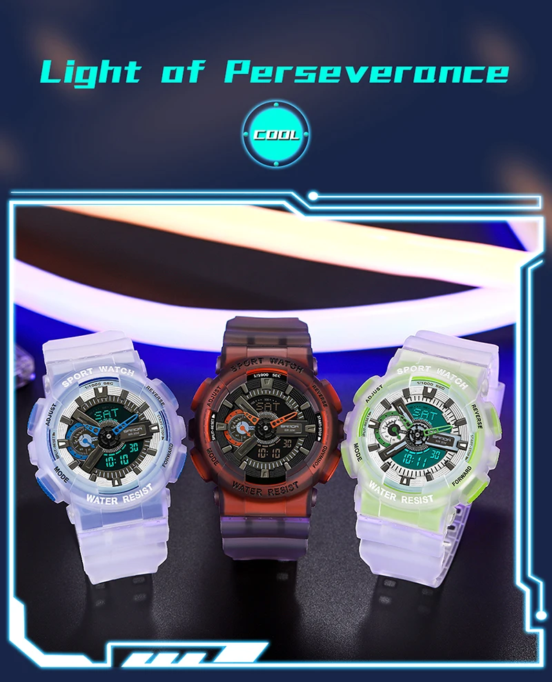 

SNADA Sports Watch Men Fashion Military Watches Waterproof Dual Display Student Watch Man LED Wristwatch Reloj Hombre Male Clock