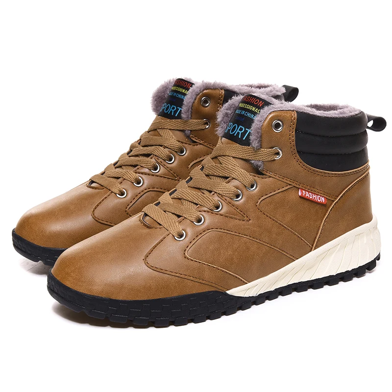 Популярные мужские ботинки новый стиль мужская повседневная обувь теплая зимняя