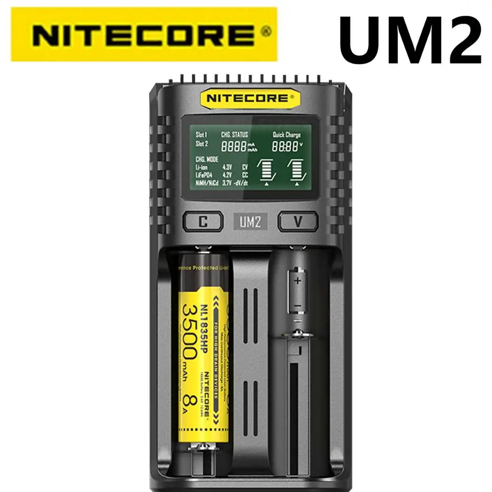 Зарядное устройство Nitecore UM2 USB двойной разъем QC интеллектуальная схема