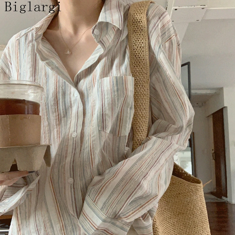 

Рубашка женская хлопковая с длинным рукавом, весна-лето, 2021