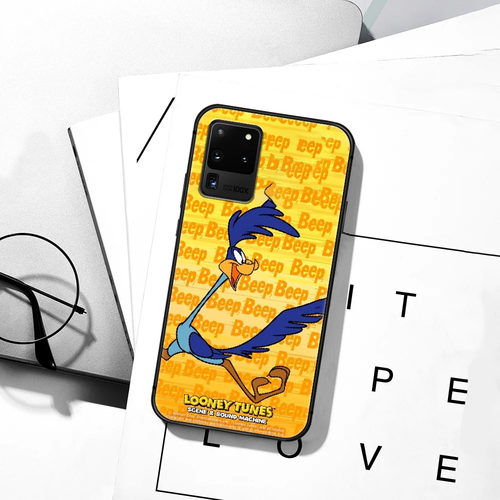 

B-Bugs Funny Cartoon Bunny Phone Case For Samsung Galaxy S Note 6 7 8 9 10 E 20 UITRA FE 21 Plus Edge black Prime Luxury Back