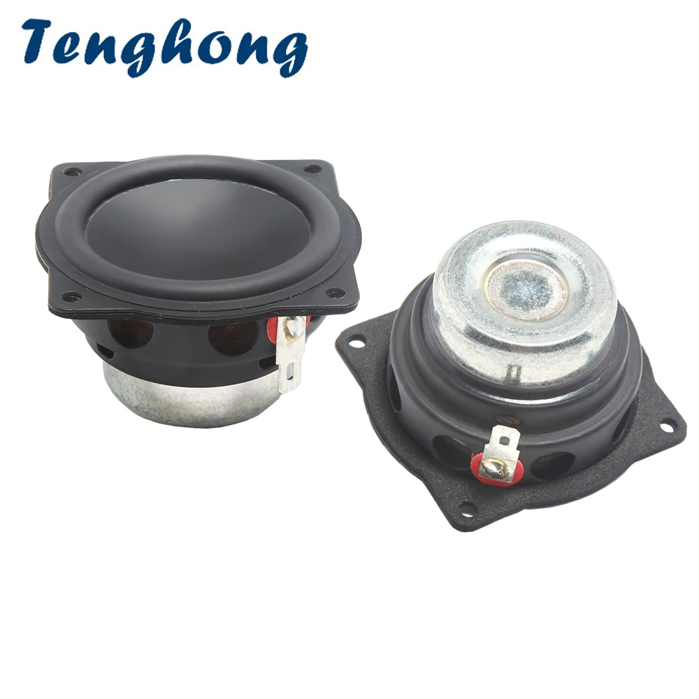 Tenghong 2PCS 2Inch 58MM 4OHM All Frequency Speaker Aluminum Pot Bass Home-Made Protable Audio Bluetooth 90Db 10-20W DIY