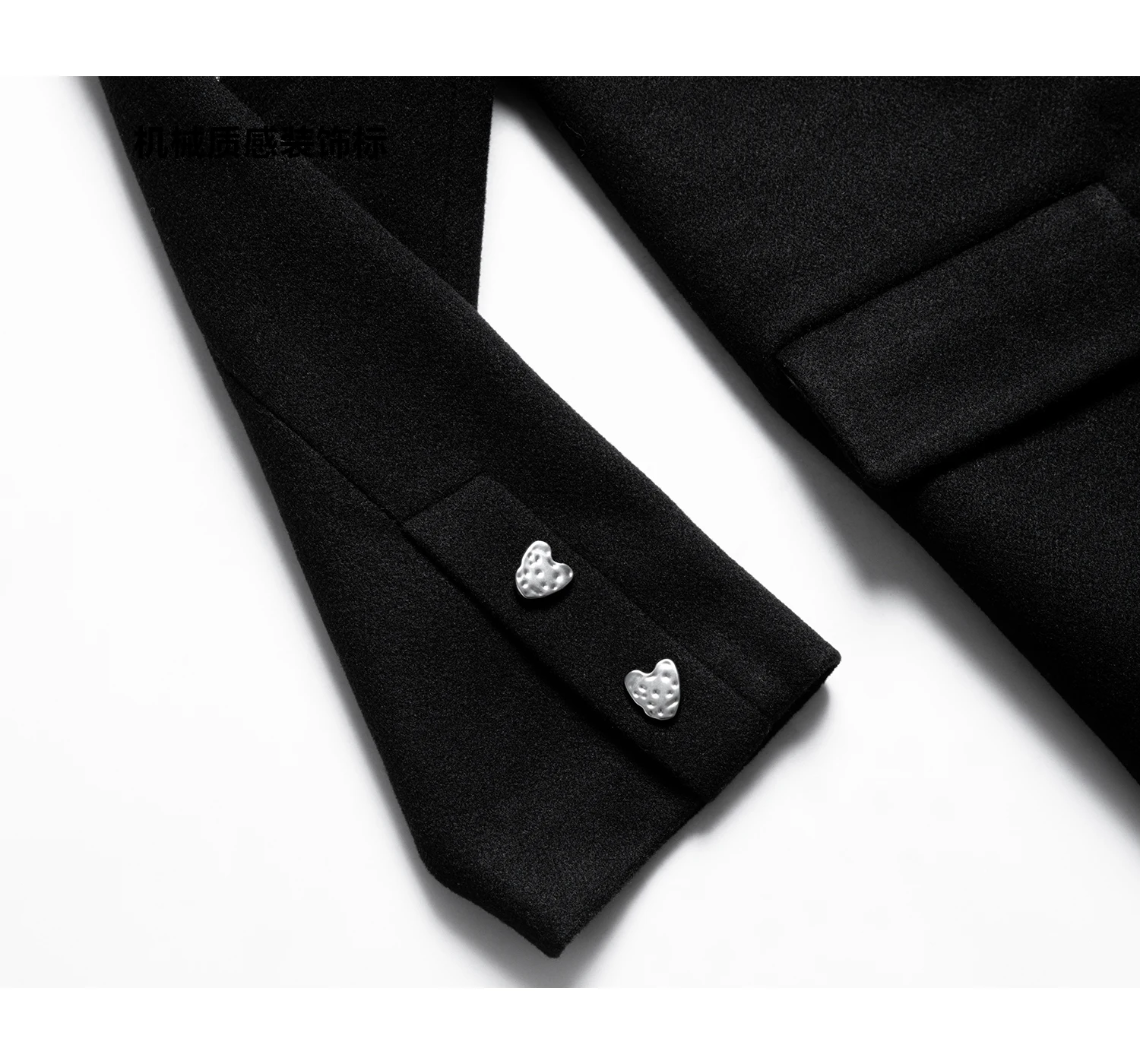 

SHENGPALAE Love Button Tassel Shoulder Badge Decoration Blazer Women's Spring 2021 New Notched Loose Long Sleeve Suit Coat 5A135