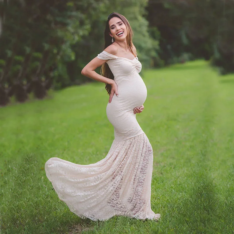 Кружевное платье для беременных детская игрушка в ванную женщин Макси