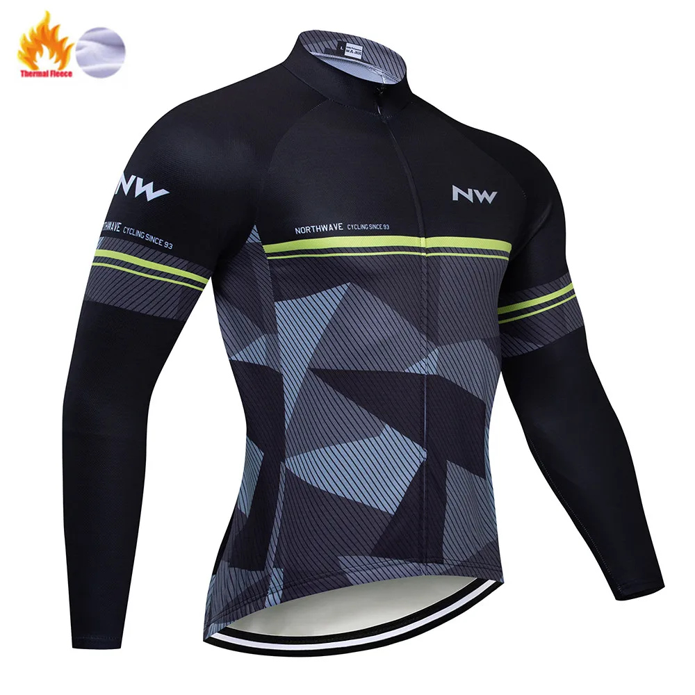 NW Майо Ciclismo MTB Зимняя одежда для велоспорта с длинным рукавом, комплект Джерси, теплая флисовая одежда, одежда для верховой езды, комплект Ropa Ciclismo - Цвет: Winter Jersey