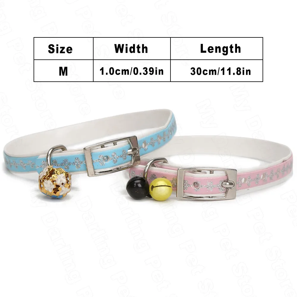 

Cute Cat Collar PU Leather Collar for Cats Pet Product Cat Collar with Bell Cats Necklace Charm Cat Accessories