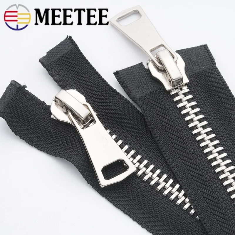 1 шт. Meetee 8 #70/80/100/120 см двойной открытого конца металлической черный одежда на