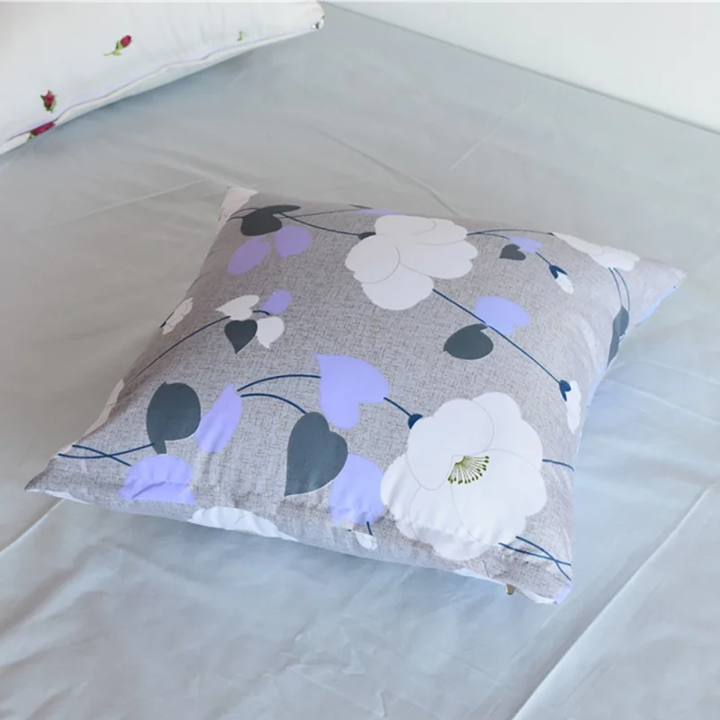 Домашняя искусственная плюшевая наволочка с принтом цветочным рисунком 40*40