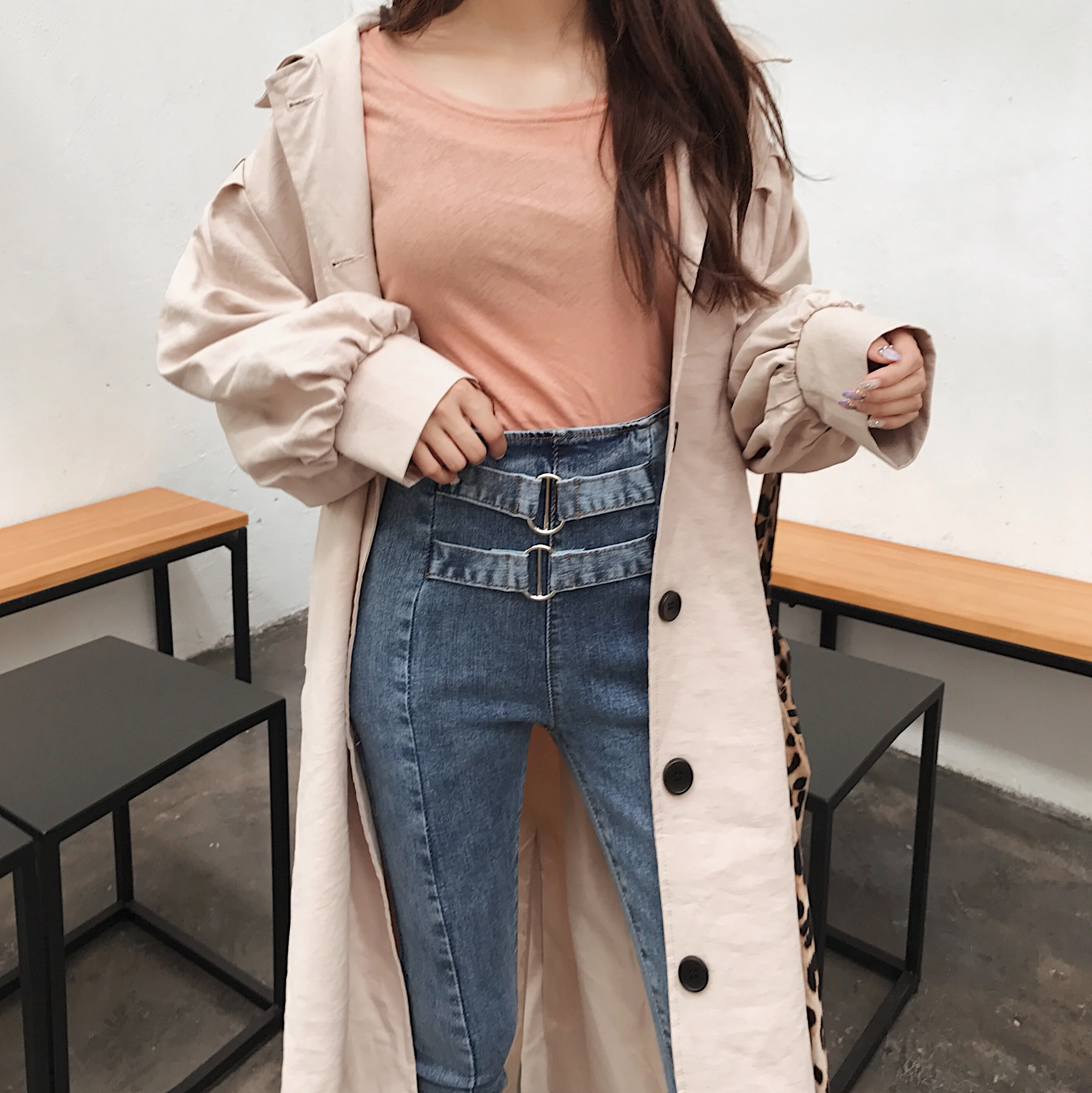 S L 2 цвета 2019 осенние корейские шикарные стильные обтягивающие винтажные джинсы