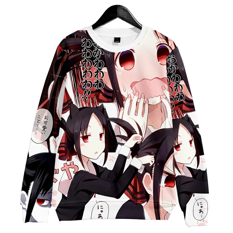 

Japan Anime Kaguya Sama Love Is War Cosplay Costume Shinomiya Kaguya Fujiwara Chika Unisex 3D Hoodie Crewneck Sweatshirt