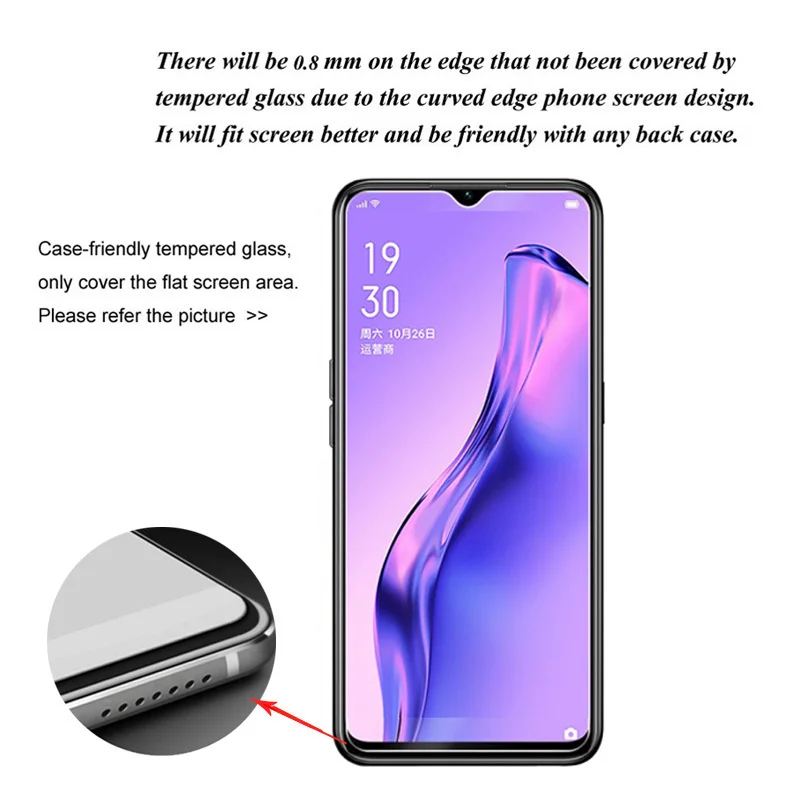 3 шт. закаленное стекло для Oppo A8 Защита экрана защитное премиум класса закаленная