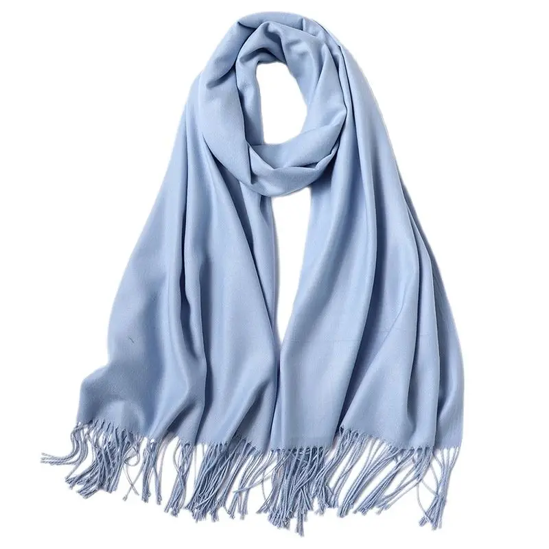 

Fashion Summer Women Scarf Thin Shawls and Wraps Lady Solid Female Hijab Stoles Long Cashmere Pashmina Foulard Head Scarves