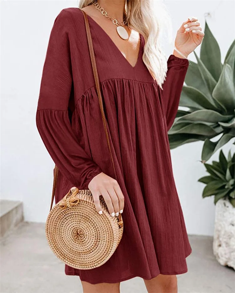 

Женское Повседневное платье с завышенной талией BEFORW, летнее элегантное свободное платье до колена с короткими рукавами и завышенной талией