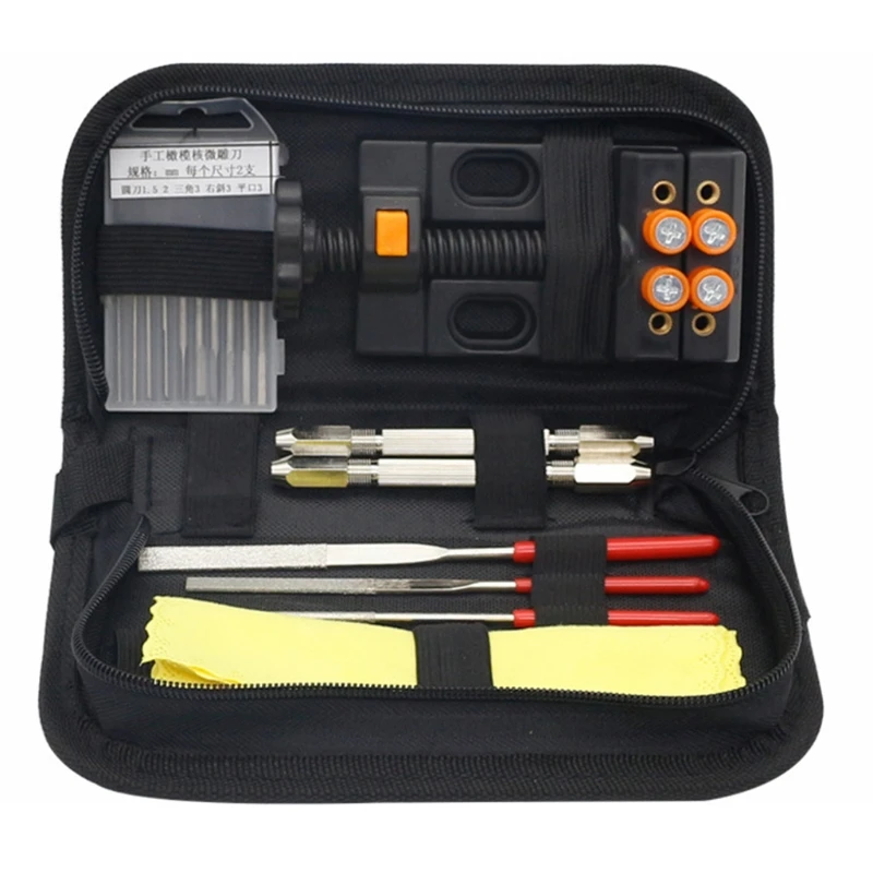 

17Pcs Double Ended Pin Vise Hand Drill Kit with Twist Drills Bits for Jewelry Walnut Nuclear Watch Repairing Carving