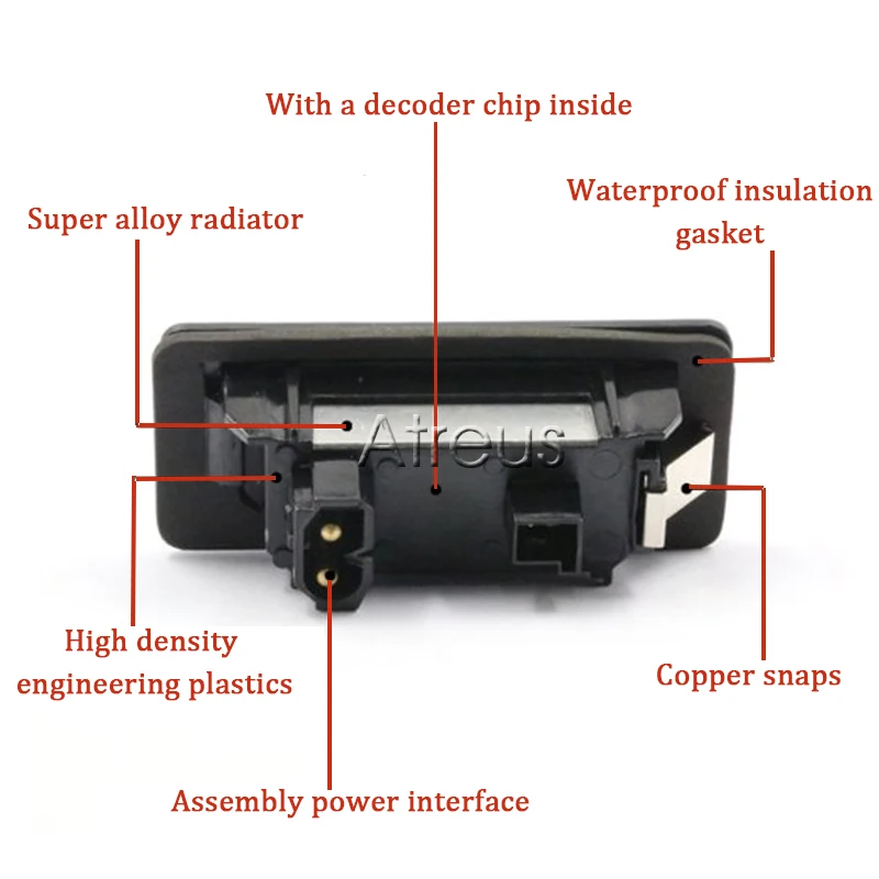 2x автомобиль светодиодный номерные знаки светильник лампа 12v Белый для BMW E90 E92 E93