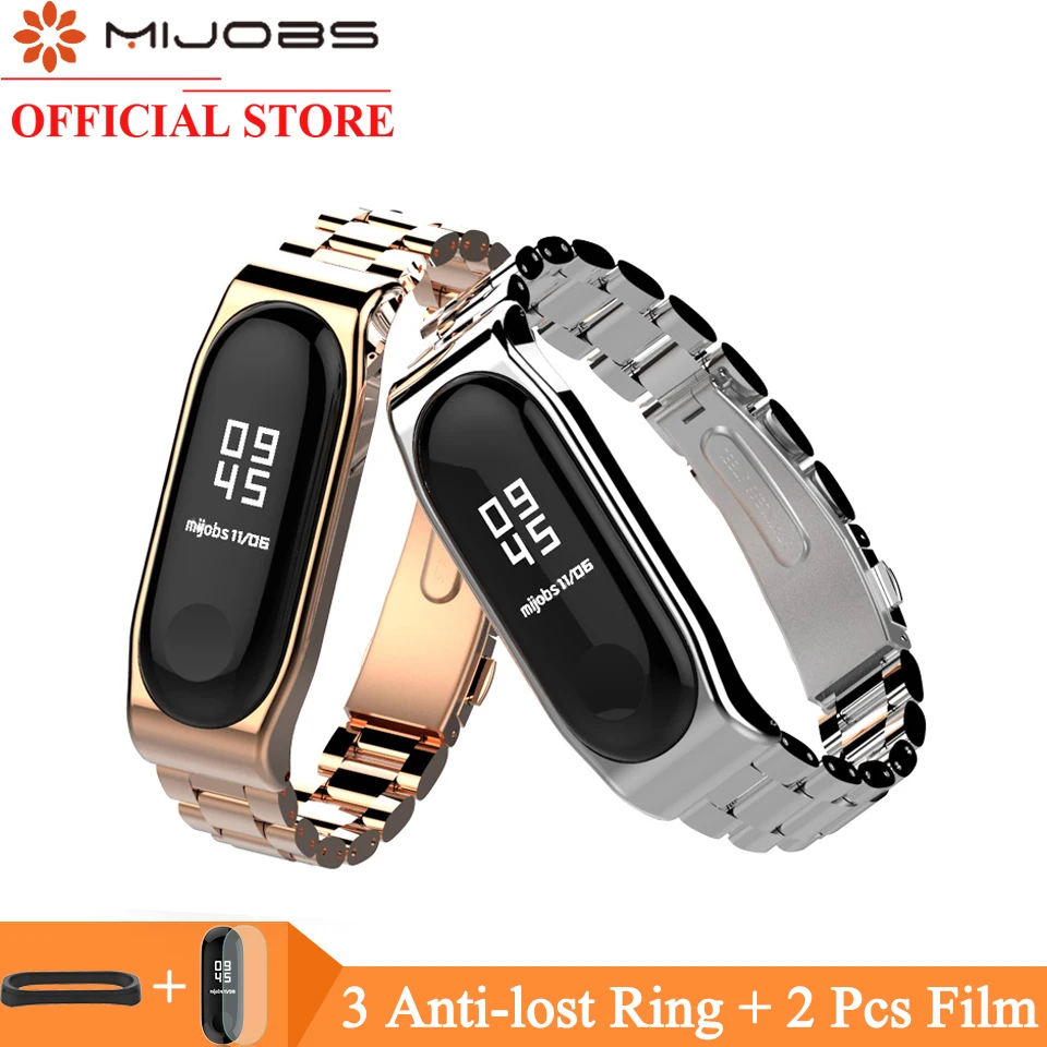 Браслет Mijobs Mi Band 4 металлический браслет из нержавеющей стали для Xiaomi 3 Смарт часы
