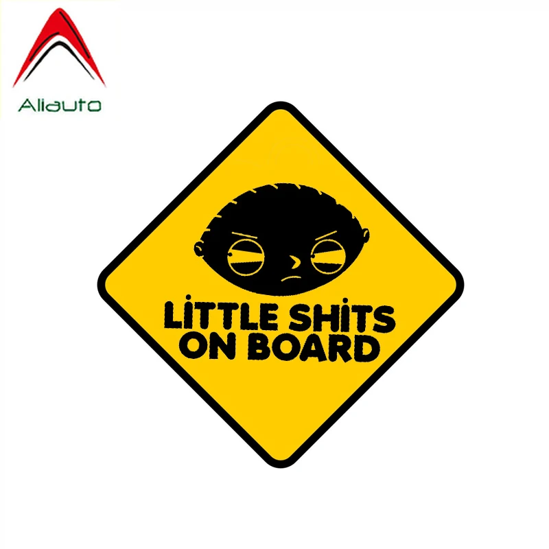 

Забавная предупреждающая наклейка на автомобиль Aliauto, маленькие аксессуары на борту, водонепроницаемая Солнцезащитная наклейка с защитой от царапин, ПВХ, 14 см * 14 см