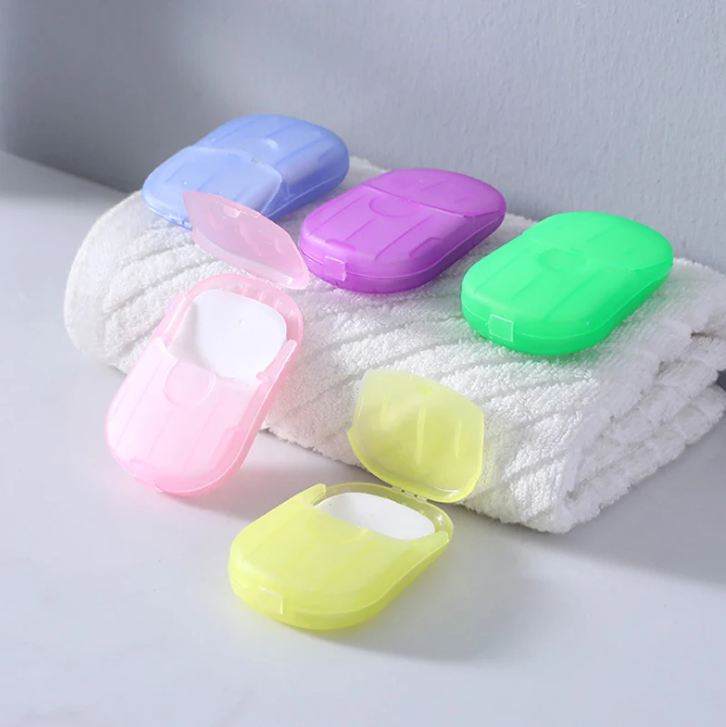 

20PCS Disposable Soap Paper Travel Soap Paper Washing Hand Bath Clean Scented Slice Sheets Camping Hiking Mini Paper Soap
