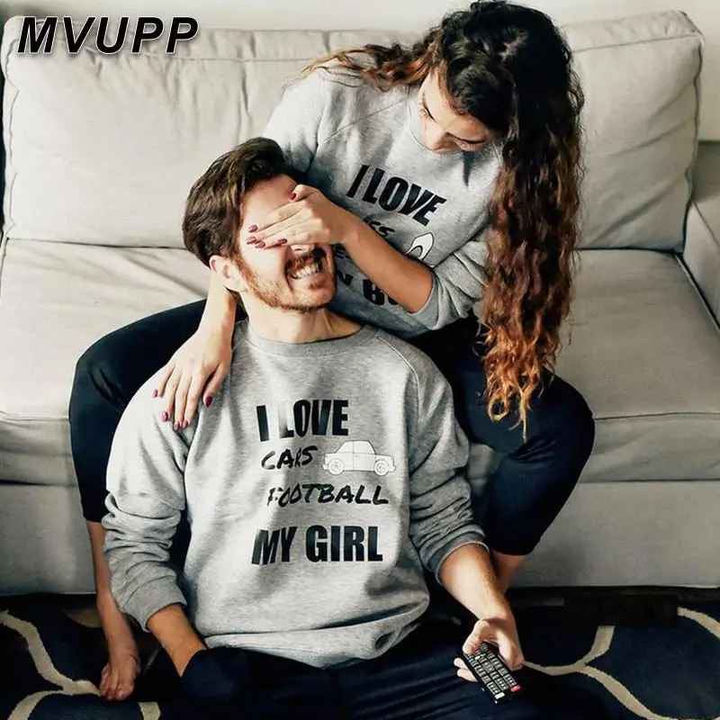 MVUPP/креативные толстовки с принтом люби друг друга милая одежда для пар