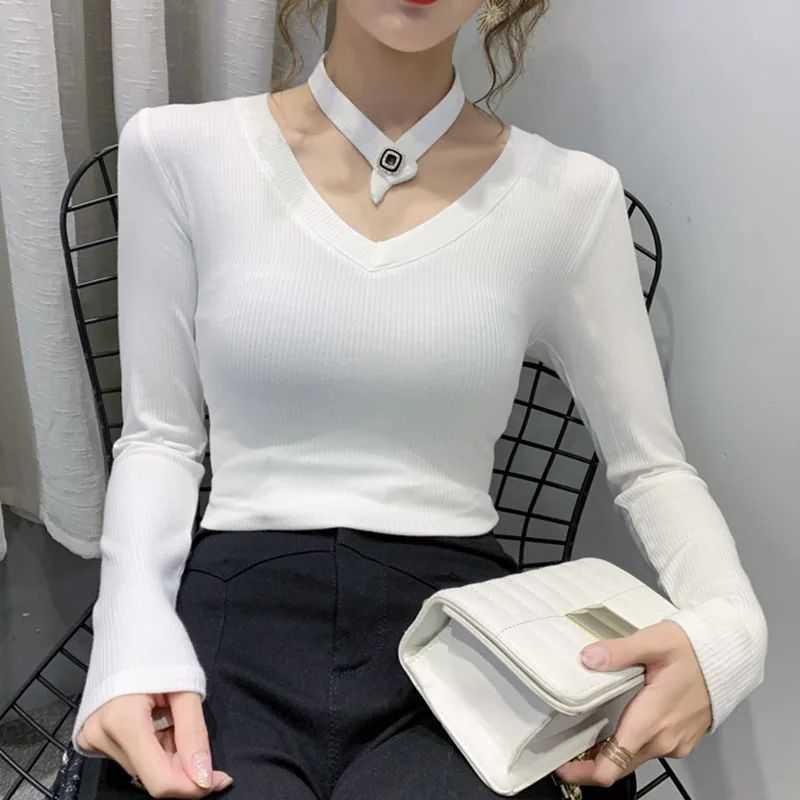 Базовая хлопковая Футболка для женщин сезон весна 2020 Милая футболка Корейская