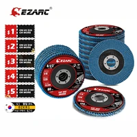 ezarc flap disc 1020pcs115mm t29 zirconia abrasive grinding wheel406080120 assorted grits flap sanding disc for metal