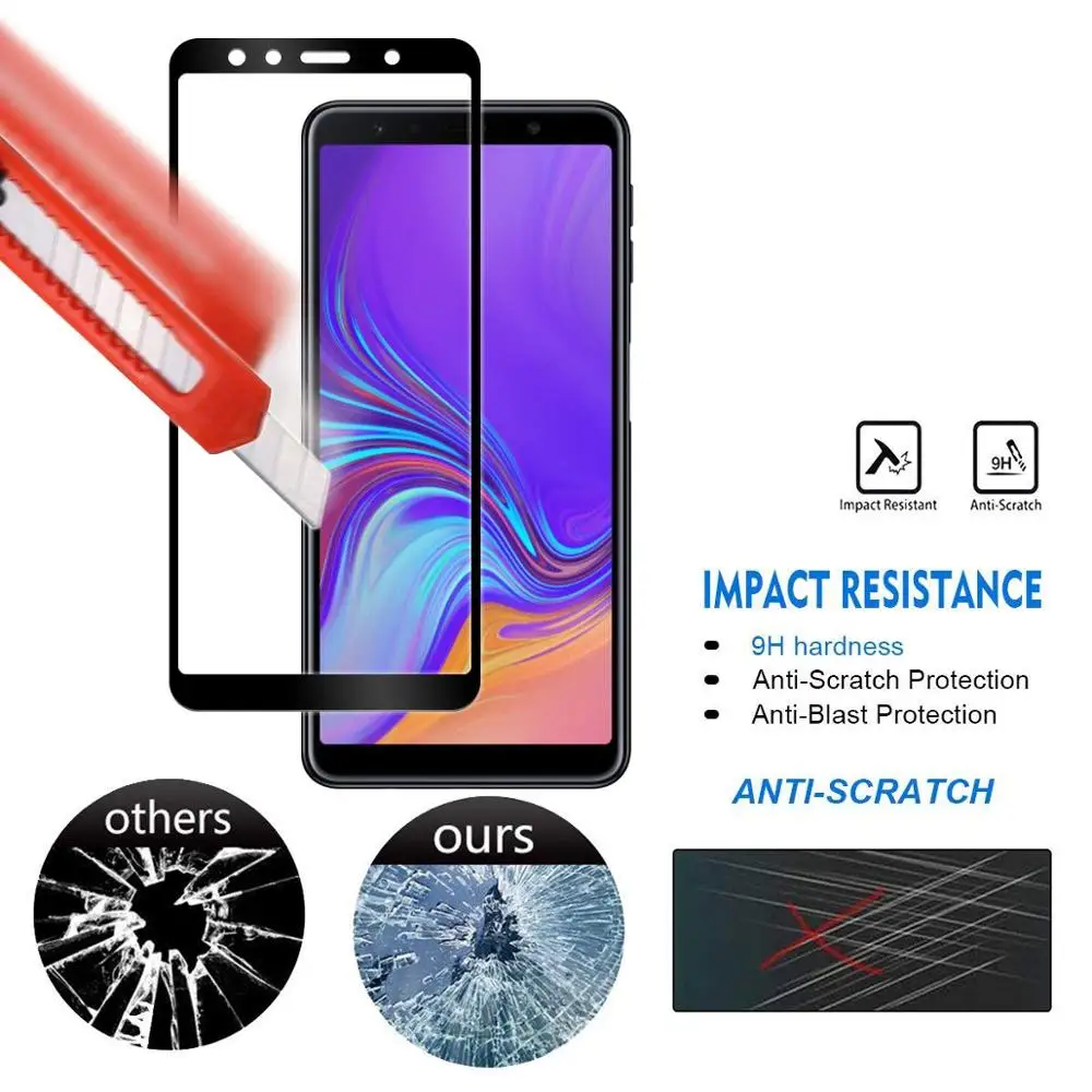 Черное закаленное стекло 9H 5D для смартфона Lenovo K5 Pro с полным покрытием
