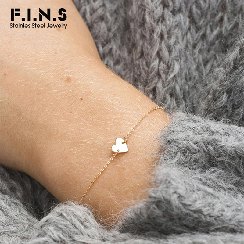 Простые браслеты F.I.N.S из нержавеющей стали для женщин очаровательные с