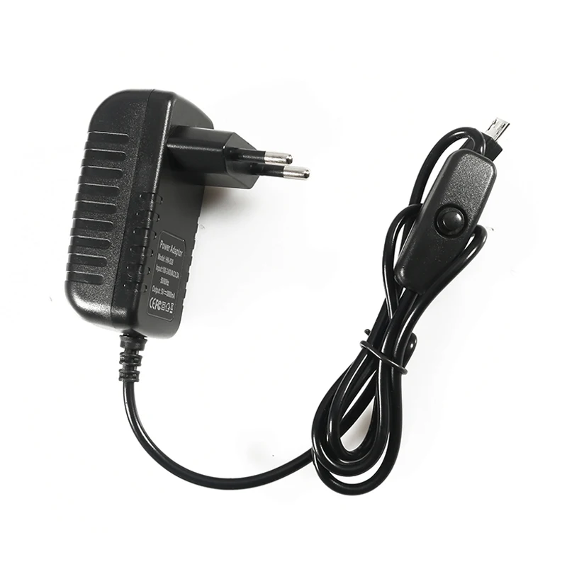 5V 3A Raspberry Pi 3 Power Supply Switch Button Adapter Micro USB Port Charger for Model B 3B Plus | Компьютеры и офис