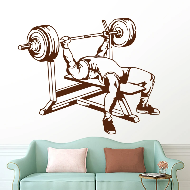 Стикер для спортзала наклейка фитнеса постеры бодибилдинга виниловые наклейки