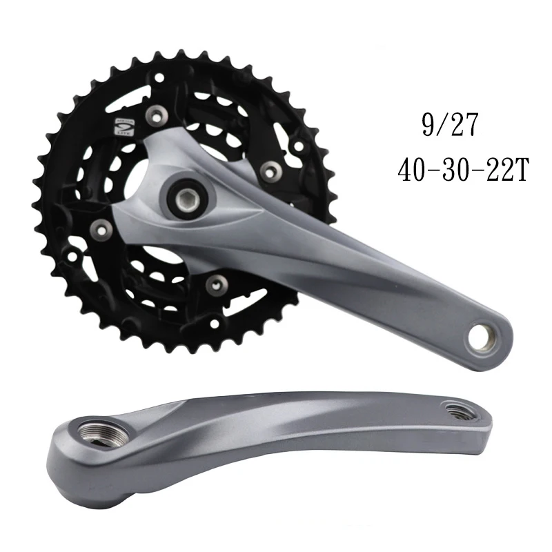 

FC-M3000 MTB Crankset 40-30-22T 170mm Crank 9/27 Speed Bicycle Sprocket Square Hole Bike Chainring Accessories for SHIMANO Parts