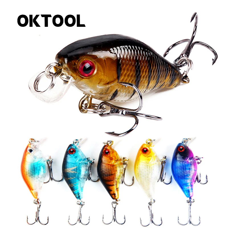 

OKTOOL Crank Fishing Lure Bait Wobbler 4cm 4.6g Minnow Isca Artificial Lures Crankbait Leurre De Bass Pike Trolling Pesca Tackle