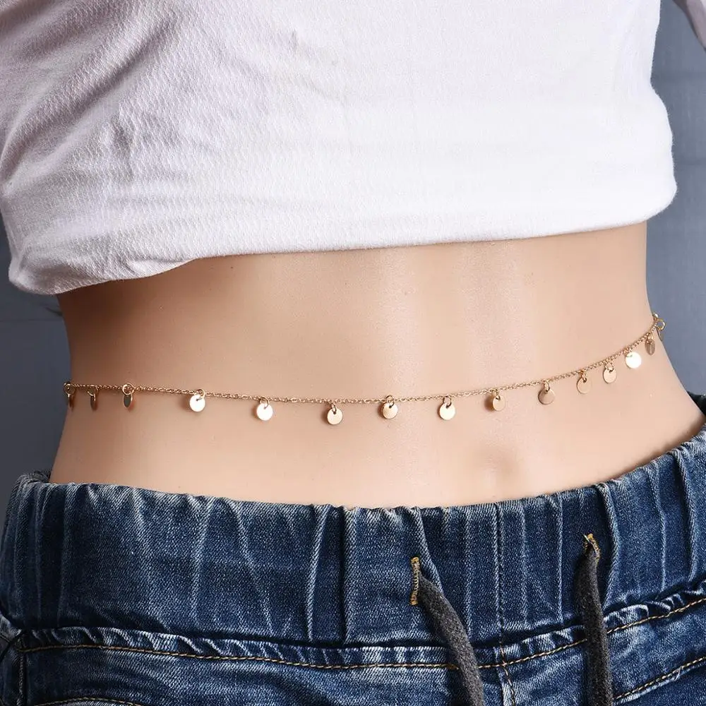 Цепочка для талии на живот Женская Ювелирное Украшение тела с кисточкой в форме