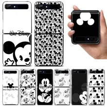 Mickey black and white Shockproof Cover for Samsung Galaxy Z Flip Flip3 5G Black Phone Case Shell Hard Fundas Coque Capa