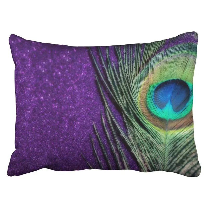 Чехол для подушки s потрясающий фиолетовый павлин декоративные пледы наволочки