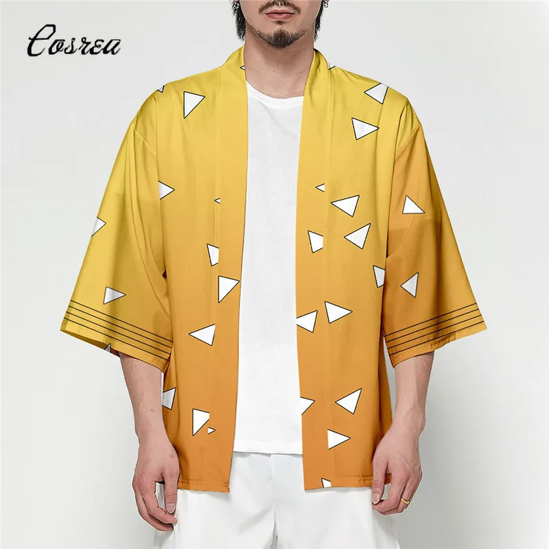 Anime Demon Killer Tiny Cosplay Costumes Kimono Tanjirou Kamado Nezuko Agatsuma Zenitsu Halloween Man Adult Kids | Мужская одежда