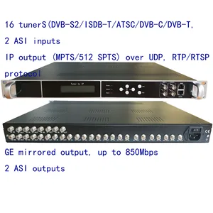 16 DVB-S2 to IP/кодировщик ASI, Φ to IP/ASI выход, кодировщик catv, 1080P Multi-ISDB-T, DVB-T/C to IP/ASI