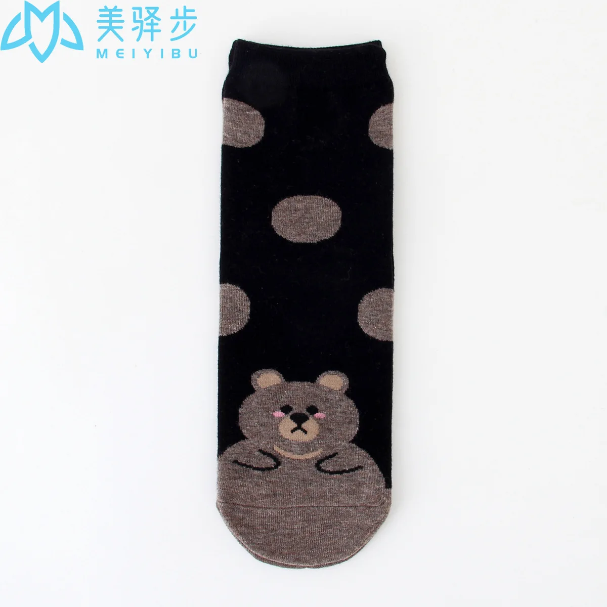 12 Pairs Per Set Dot Women's Socks Cute Cartoon Dog Puppy Socks Hot Sales Women's Socks.