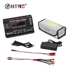 Балансирующее зарядное устройство для аккумуляторов HTRC B6 V2 80 Вт Радиоуправляемый разряд с адаптером + кабели 8 в 1 + безопасная защита для аккумулятора LiPo Взрывозащищенная сумка