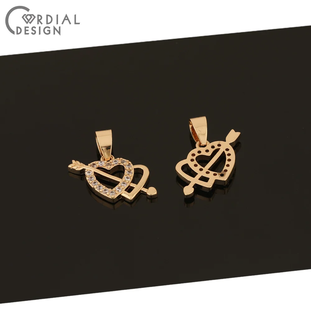 

Cordial Design 30Pcs 20*22MM Jewelry Accessories/Hand Made/DIY Parts/Pendant For Necklace/Heart Shape/CZ Charms/Earring Findings