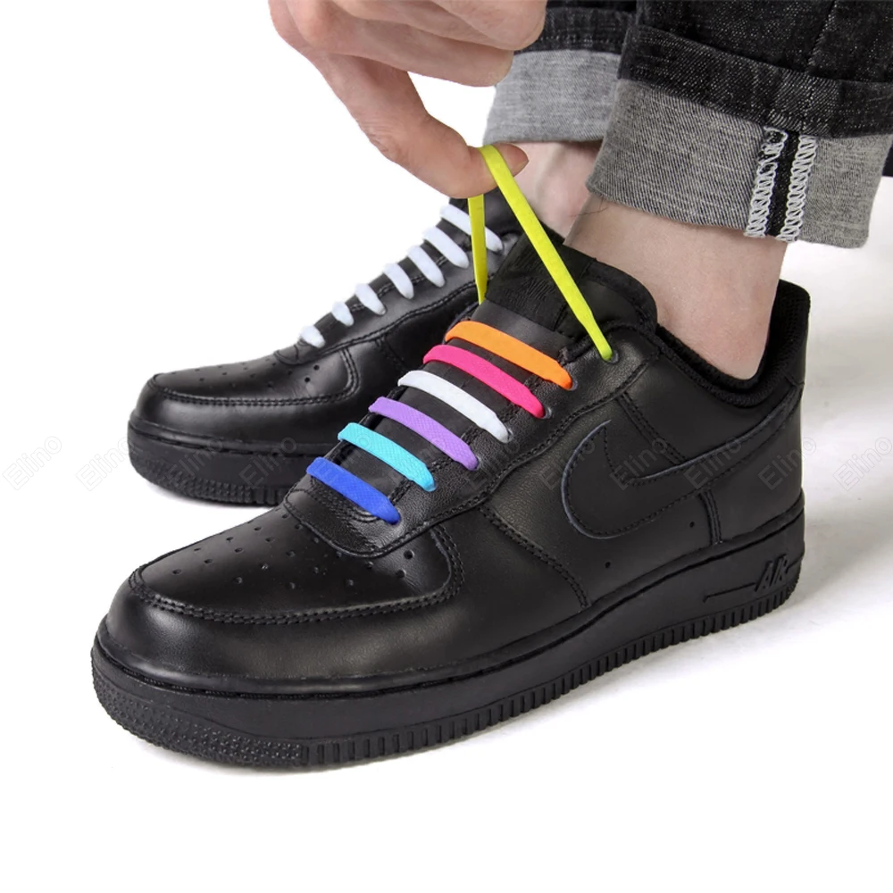 

16Pcs/Lot Silicone Elastic Shoelaces Special Lazy No Tie Shoelace for Men Women Kids Adult All Sneakers Lacing System Shoes Lace