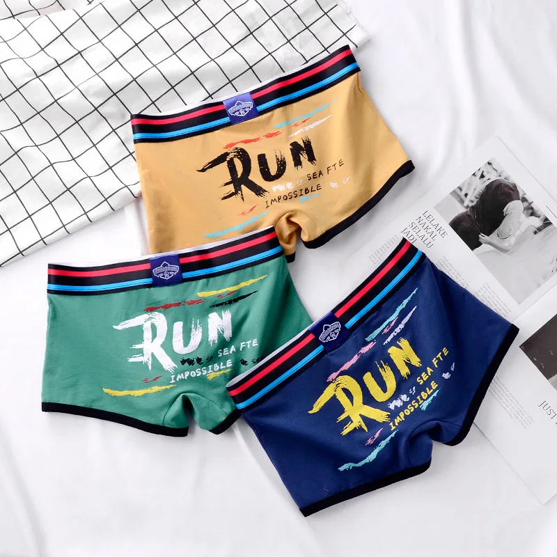Boxers Men Men's Panties Set Cotton Soft Men Underpants Set Breathable Underwear Men Cozy Men's Shorts Loose Elastic Boxer