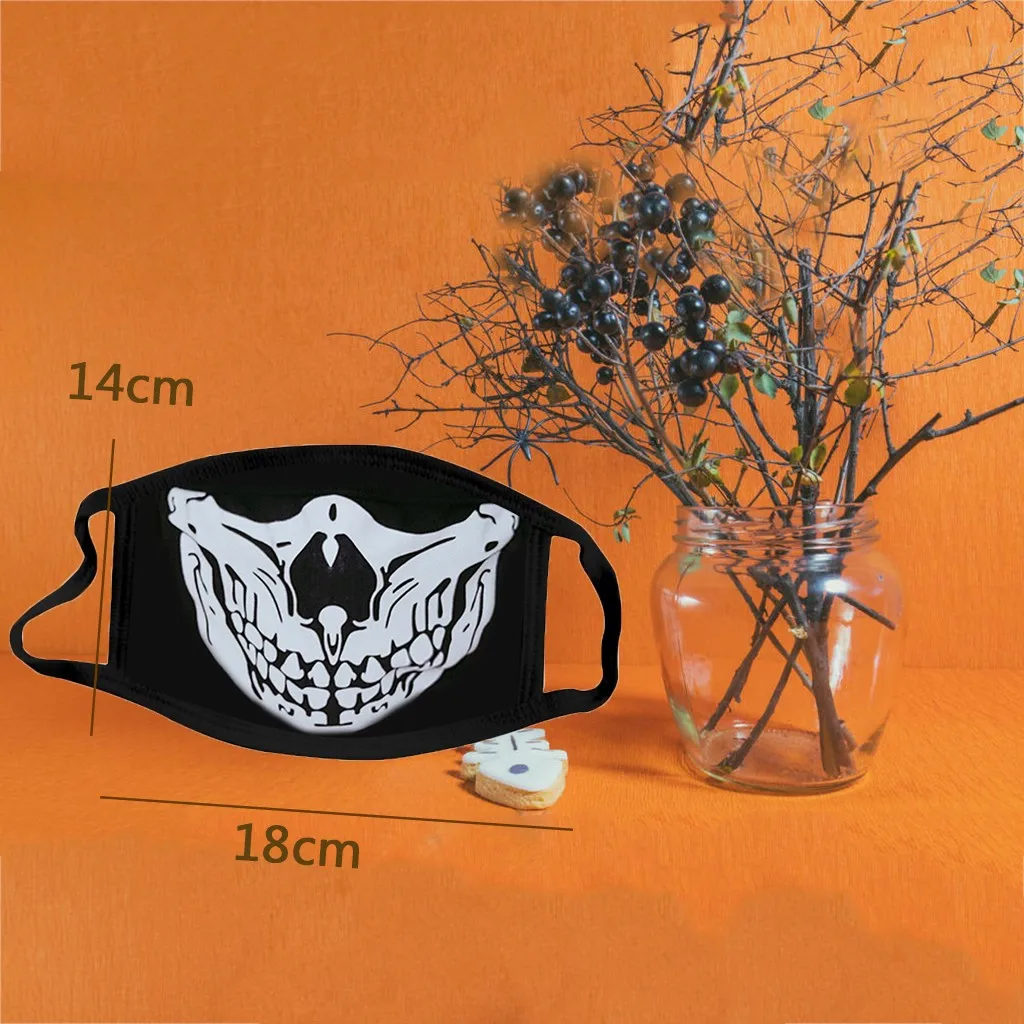 25 # маски для взрослых дышащая маска лица с принтом в виде скелета моющийся