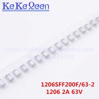 100pcslot 1206sff200f63 2 1206 2a 63v pptc resistor fuse 1206 smd new original surface mount fuses fast acting chip fuses