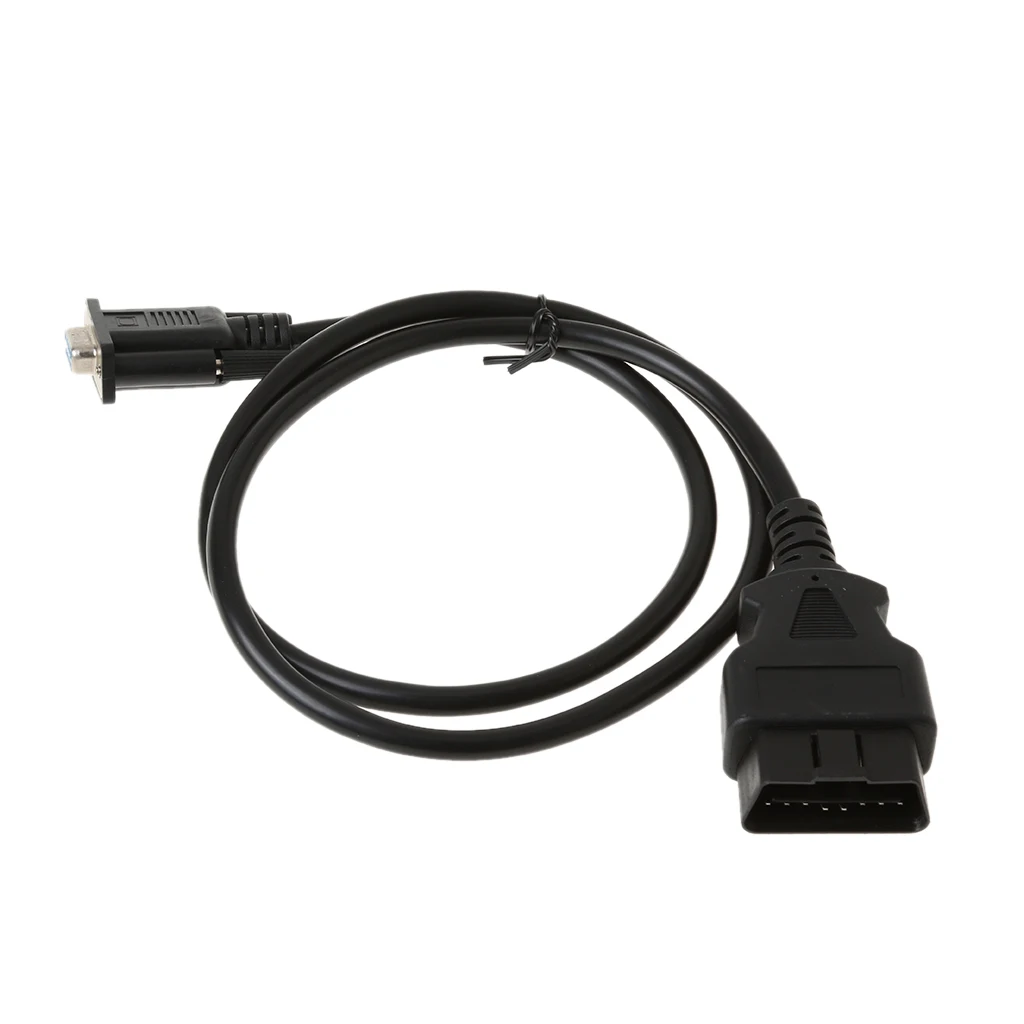 OBD2 16Pin к DB9 9pin последовательный порт RS232 Кабель адаптер автомобильный