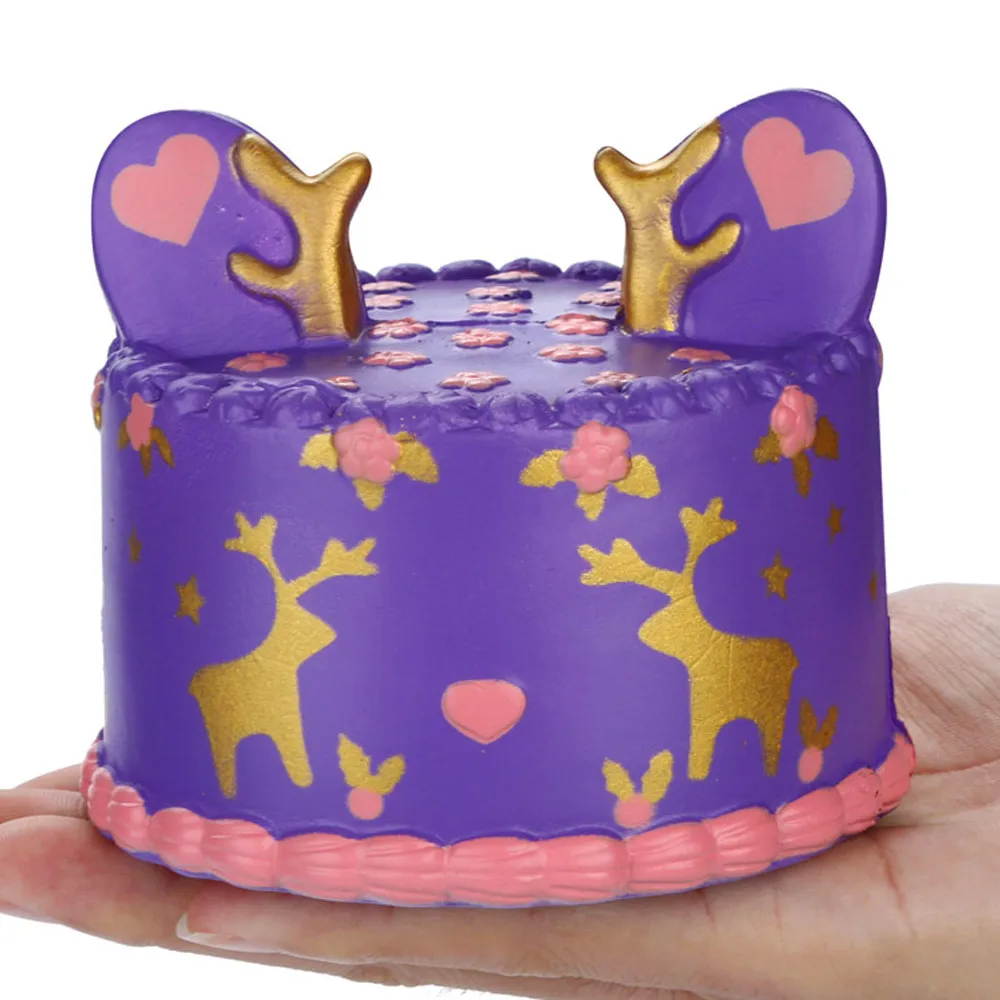 

HIINST Cartoon Fawn Cake Slow Rebound PU Decompression Toys Scented Squeeze Stress Relief Toys Drop Ship 2021