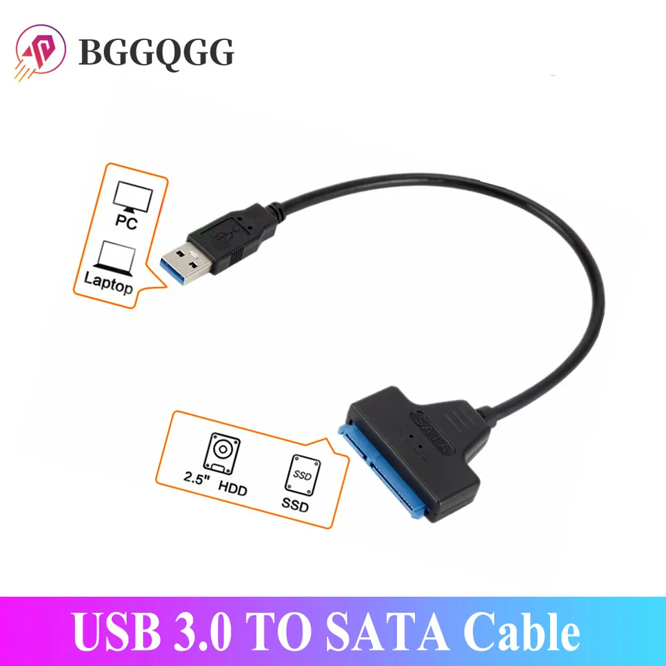 USB 3.0 TO SATA Adapter Sata To USB 3.0 Cable Up To 6 Gbps Support 2.5 Inches External HDD SSD Hard Drive 22 Pin Sata III Cable